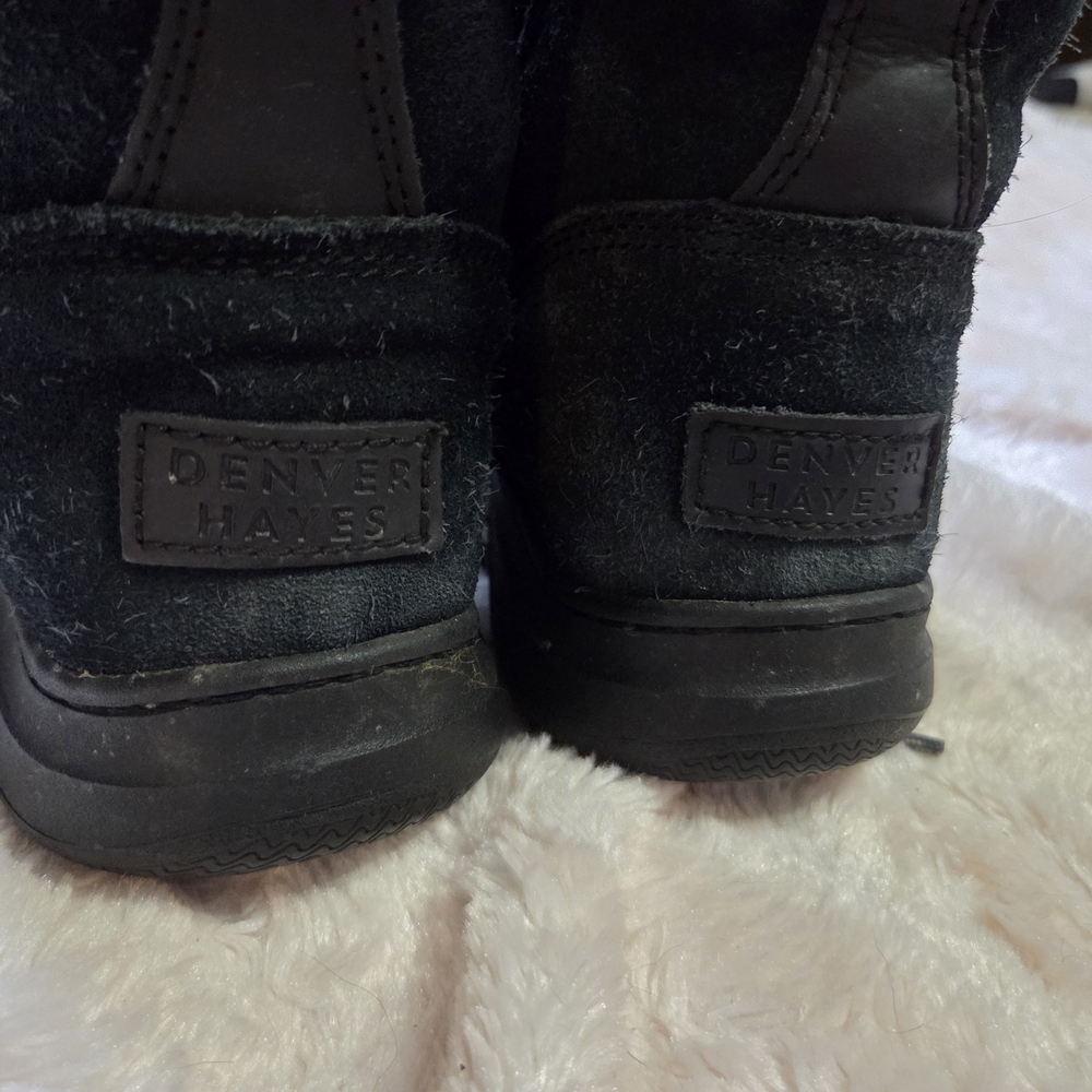 Denver Hayes Black Winter Boots with Fur Lining - Picture 6 of 8